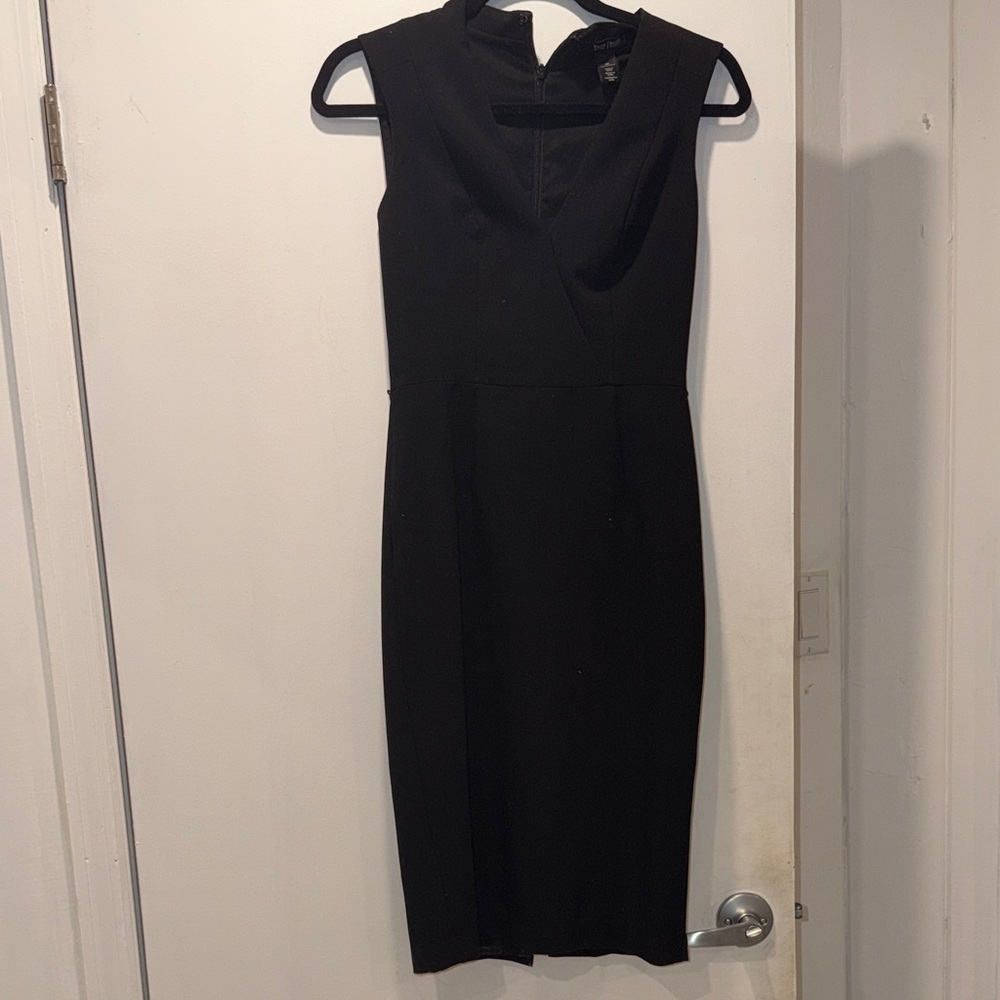 White House Black Market Classic Black Midi Dress